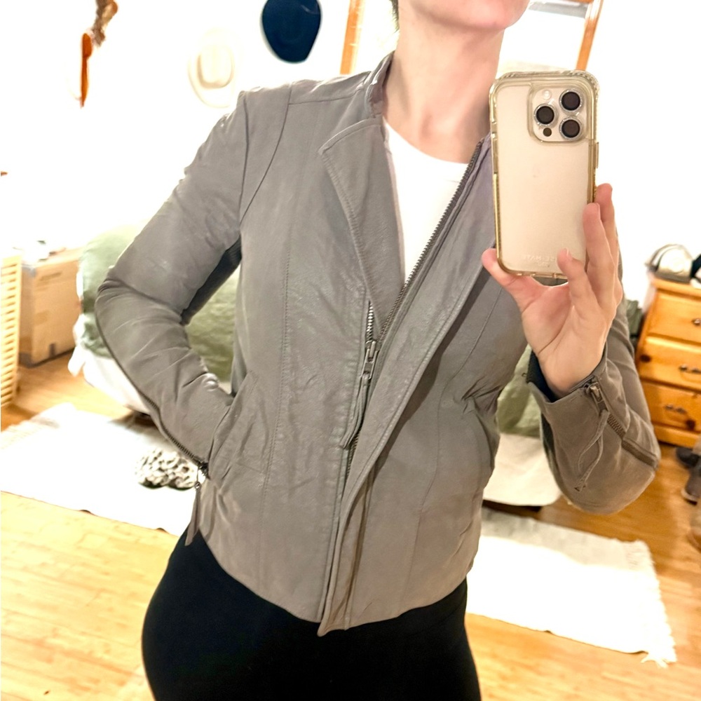Vegan Leather Moto Jacket.